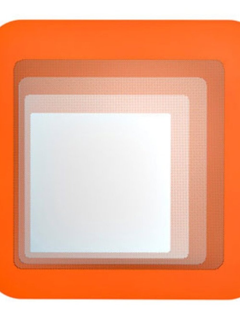 IKEA HYLKJE Modern Style Graduated Mirror Tile Orange Pop Art Colorful Decor Vtg